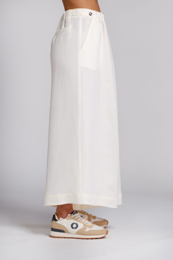 palazzo trousers in white hemp side