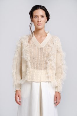 natural hemp yarn blouse