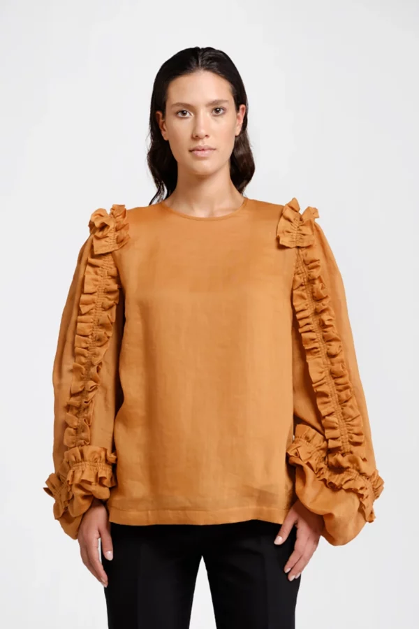 Trame di Stile - Blusa ocra in ortica